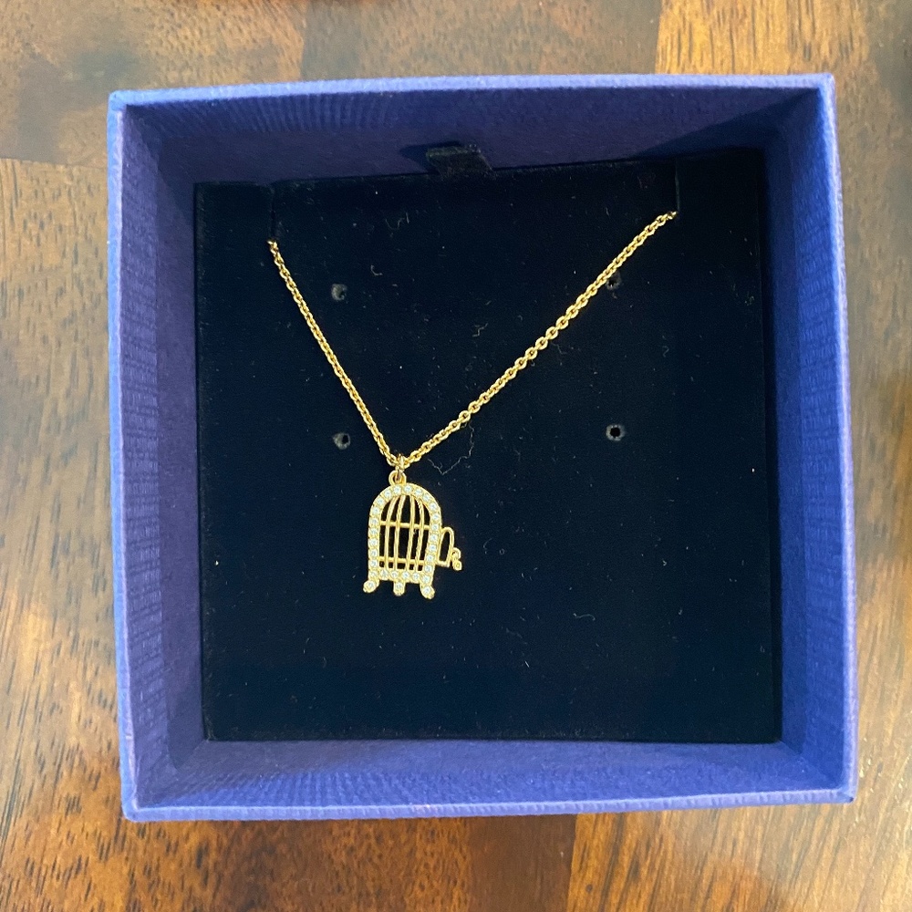 Swarovski Tweety Bird Cage Necklace